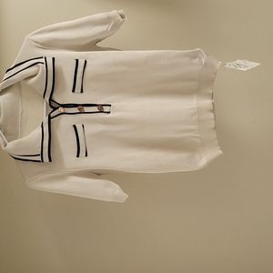 J ING nika Cornsilk Lapel Sweater.